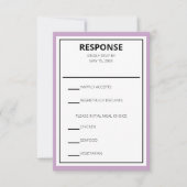 エレガントモダンな結婚式 出欠カード (正面)
