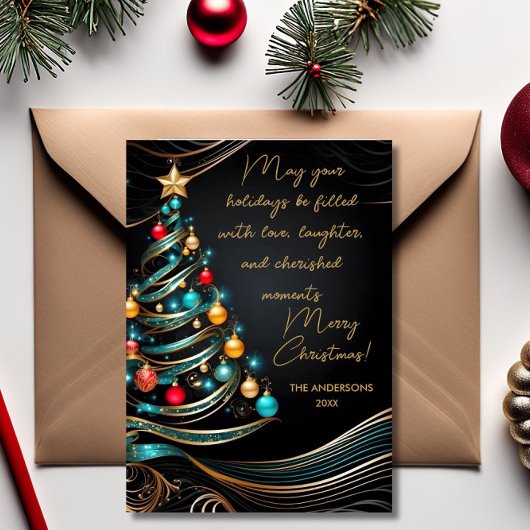 エレガントモダンのパーソナライズされた願い シーズンカード