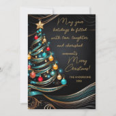 エレガントモダンのパーソナライズされた願い シーズンカード (正面)