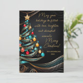 エレガントモダンのパーソナライズされた願い シーズンカード (スタンド正面)