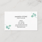 エレガントモダンのユーカリ 名刺 (裏面)