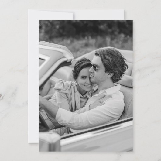 エレガントモダンはっきりしたと救日 招待状 (裏面)