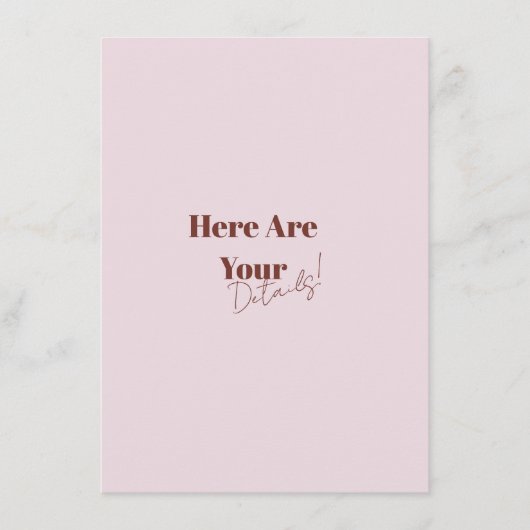 エレガントモダンはっきりした結婚レトロ エンクロージャーカード (正面)