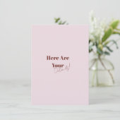 エレガントモダンはっきりした結婚レトロ エンクロージャーカード (スタンド正面)