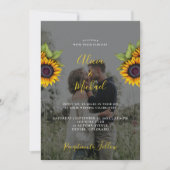 エレガントモダンひま結婚フラワー 招待状 (正面)