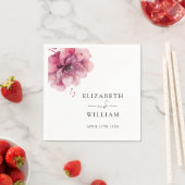 エレガントモダンほこりっぽいバラ結婚植物学 スタンダードカクテルナプキン (インサイチュ)