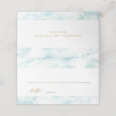 エレガントモダンほこりっぽい青い水色エスコート プレイスカード (外部開封)