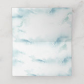 エレガントモダンほこりっぽい青い水色エスコート プレイスカード (内部開封)