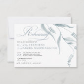 エレガントモダンほこりっぽい青葉 招待状 (正面)