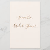 エレガントモダンアイボリーオフ白ブライダルシャワーゲーム