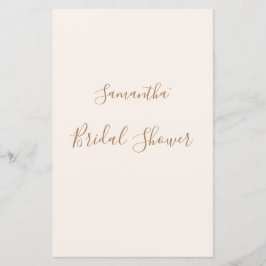 エレガントモダンアイボリーオフ白ブライダルシャワーゲーム