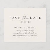 エレガントモダンアイボリータイポグラフィ結婚スクリプト (正面)