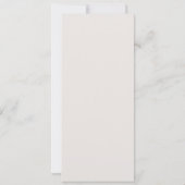 エレガントモダンアイボリー結婚書道のメニュー 招待状 (裏面)