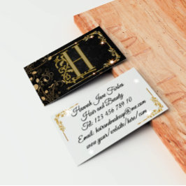 エレガントモダンイニシャルモノグラムプロフェッショナル 名刺