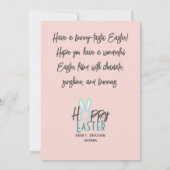 エレガントモダンイースター、家族3枚の写真コラージュ カード (裏面)