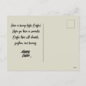 エレガントモダンイースター、家族3枚の写真コラージュ シーズンポストカード (裏面)