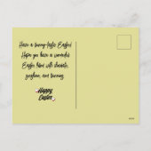 エレガントモダンイースター、家族3枚の写真コラージュ シーズンポストカード (裏面)