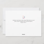 エレガントモダンイースター、家族4つの写真コラージュH シーズンカード (裏面)