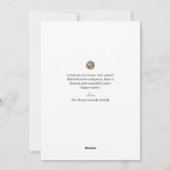 エレガントモダンイースター、家族4枚の写真コラージュ シーズンカード (裏面)