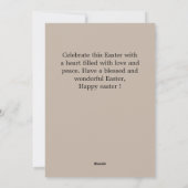 エレガントモダンイースター、家族5枚の写真コラージュ シーズンカード (裏面)