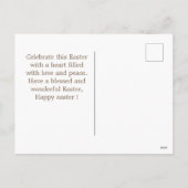 エレガントモダンイースター、家族5枚の写真コラージュ シーズンポストカード (裏面)