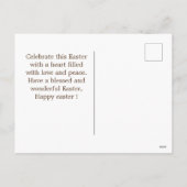 エレガントモダンイースター、家族5枚の写真コラージュ シーズンポストカード (裏面)