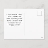 エレガントモダンイースター、家族5枚の写真コラージュ シーズンポストカード (裏面)