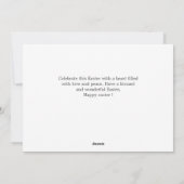 エレガントモダンイースター、家族6つの写真コラージュ シーズンカード (裏面)