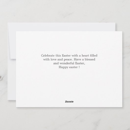 エレガントモダンイースター、家族6つの写真コラージュ シーズンカード (裏面)