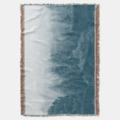 エレガントモダンウッズの水色 スローブランケット (正面縦)
