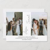 エレガントモダンエレガント5枚の写真結婚s 招待状 (正面)