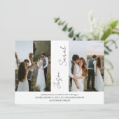 エレガントモダンエレガント5枚の写真結婚s 招待状 (スタンド正面)