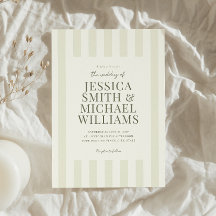 エレガントモダンオリーブグストライプのリー結婚ズ