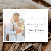 エレガントモダンカスタムたった今結婚しました写真結婚s 案内状