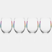 エレガントモダンカスタムテンプレートのロゴセット ステムなしワイングラス (左)