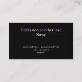 エレガントモダンカスタムプロフェッショナル 名刺 (裏面)