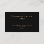 エレガントモダンカスタムプロフェッショナル 名刺 (裏面)