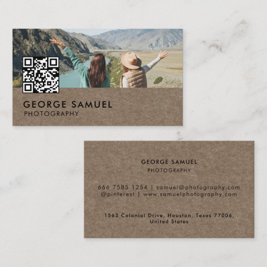 エレガントモダンカスタムロゴミニマリストシンプル 予約カード (正面/裏面)