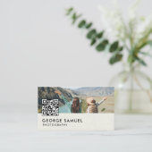 エレガントモダンカスタムロゴミニマリストシンプル 予約カード (スタンド正面)