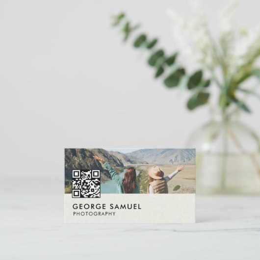 エレガントモダンカスタムロゴミニマリストシンプル 予約カード (スタンド正面)