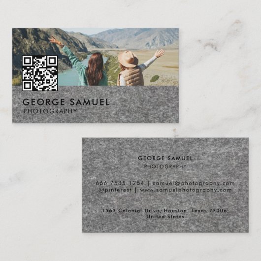 エレガントモダンカスタムロゴミニマリストシンプル 予約カード (正面/裏面)