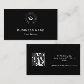 エレガントモダンカスタムロゴミニマリストシンプル 名刺 (正面/裏面)