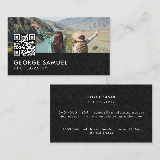 エレガントモダンカスタムロゴミニマリストシンプル 名刺 (正面/裏面)