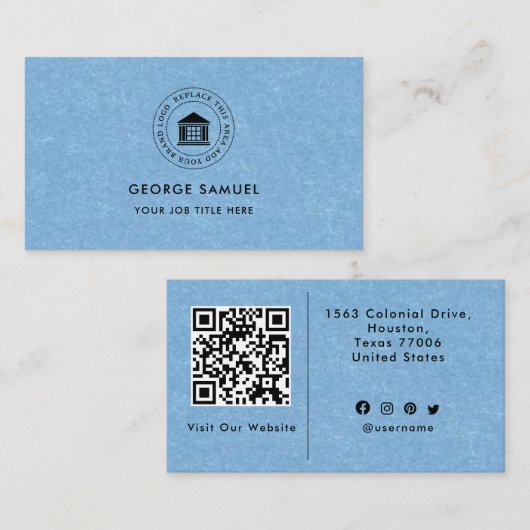 エレガントモダンカスタムロゴミニマリストシンプル 名刺 (正面/裏面)