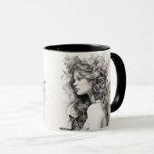 エレガントモダンカスタム写真とパーソナライズされた マグカップ (正面右)