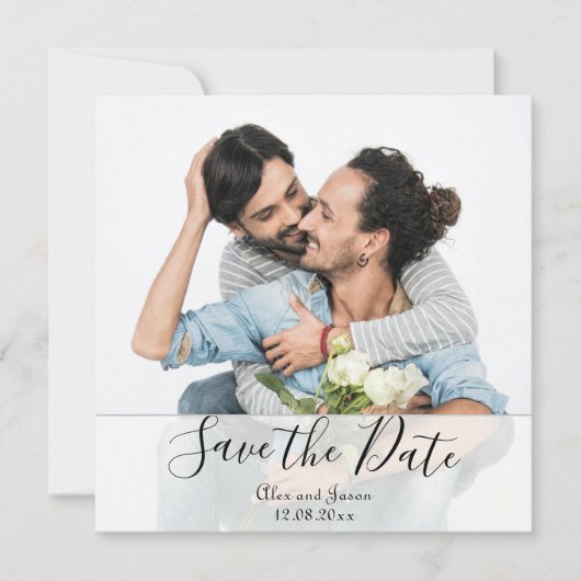 エレガントモダンカスタム写真の更新日結婚の (正面)