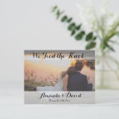 エレガントモダンカスタム写真の更新日結婚の ポストカード (スタンド正面)