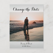 エレガントモダンカスタム写真の更新日結婚の ポストカード (正面)