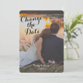 エレガントモダンカスタム写真の更新日結婚の 招待状 (スタンド正面)