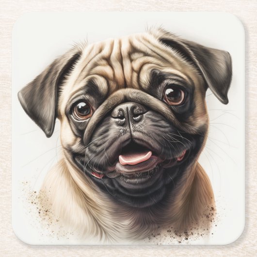 エレガントモダンカスタム写真テンプレートの追加 スクエアペーパーコースター (正面)